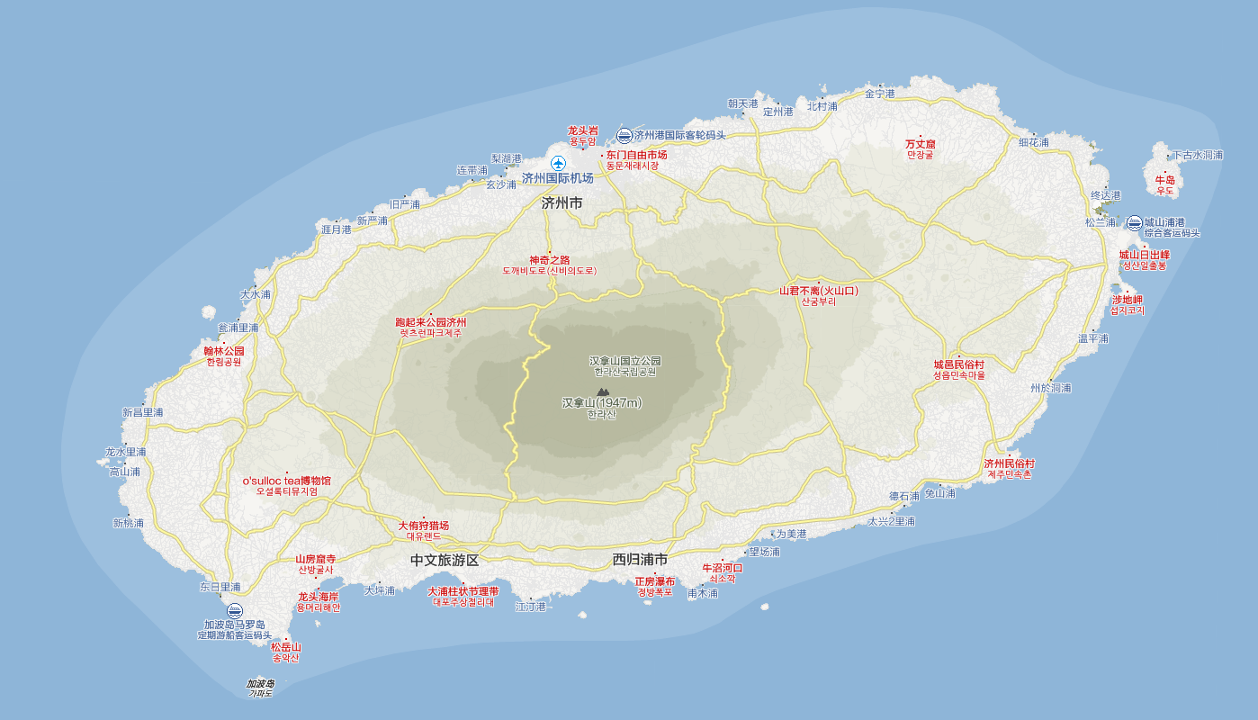 济州岛地图 济州岛地图