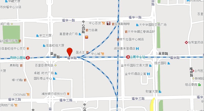 深圳福田香格里拉大酒店地图 深圳福田香格里拉大酒店地图
