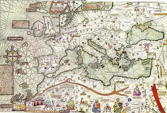 欧洲人1375年绘製的地图上曼萨·穆萨赫然在列 欧洲人1375年绘製的地图上曼萨·穆萨赫然在列