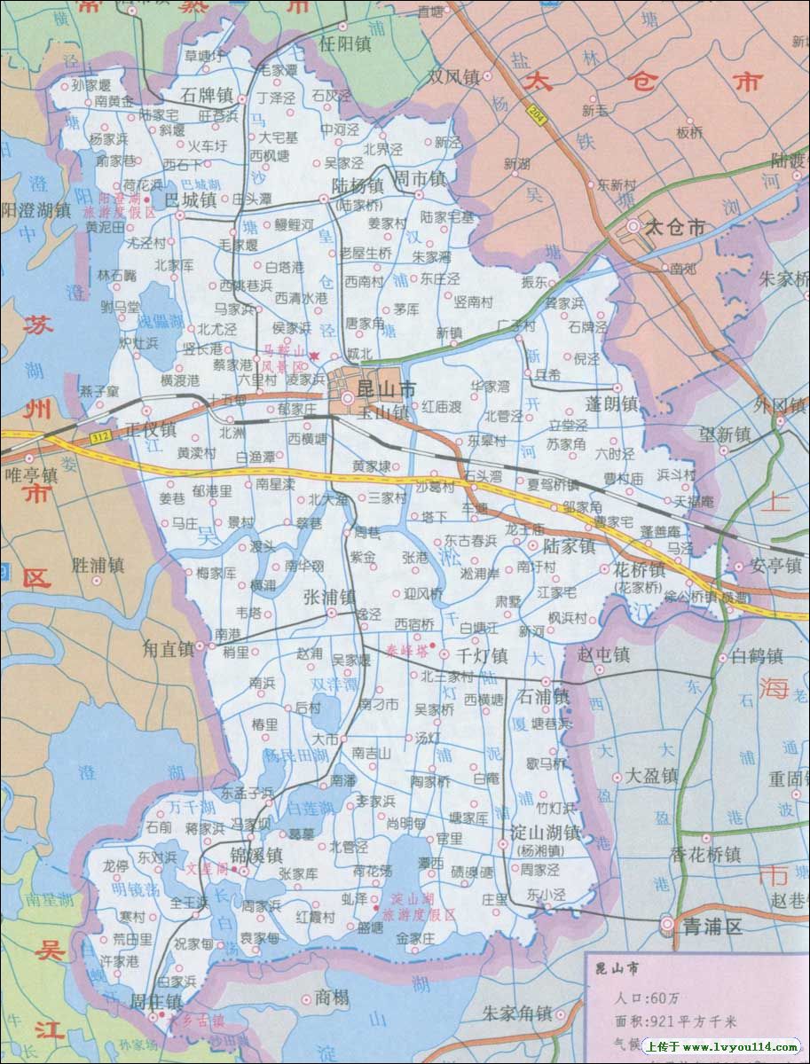江苏省苏州市崑山市玉山镇地图 江苏省苏州市崑山市玉山镇地图