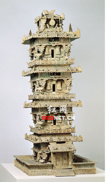 汉代高层建筑-绿釉陶楼 汉代高层建筑-绿釉陶楼