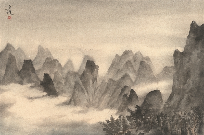 潇湘水云意境图 潇湘水云意境图