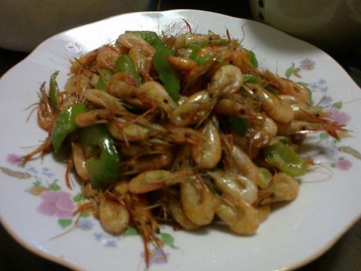 炒河虾 炒河虾