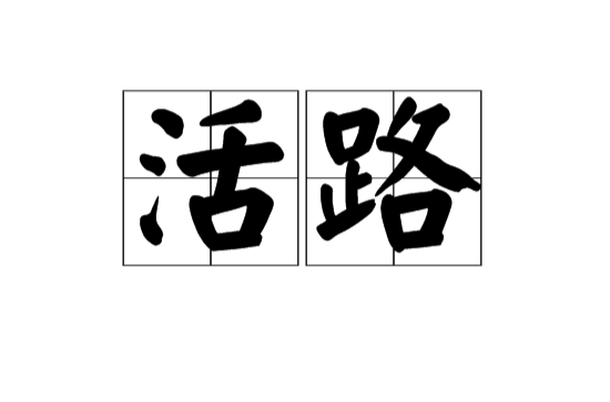 活路(汉语词语) 活路(汉语词语)