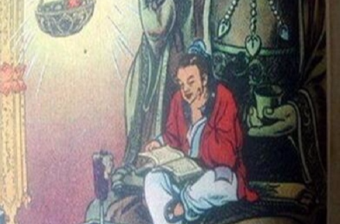 王冕僧寺夜读 王冕僧寺夜读