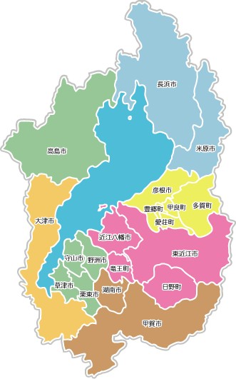 滋贺县行政区划图 滋贺县行政区划图
