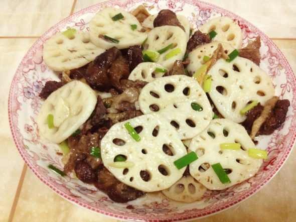炒牛肉藕片 炒牛肉藕片