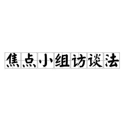 焦点小组访谈法 焦点小组访谈法