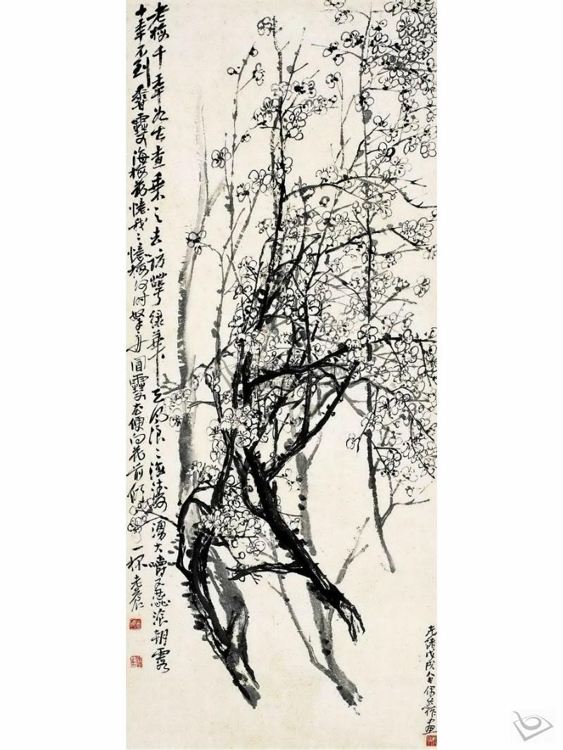吴昌硕墨梅图 吴昌硕墨梅图
