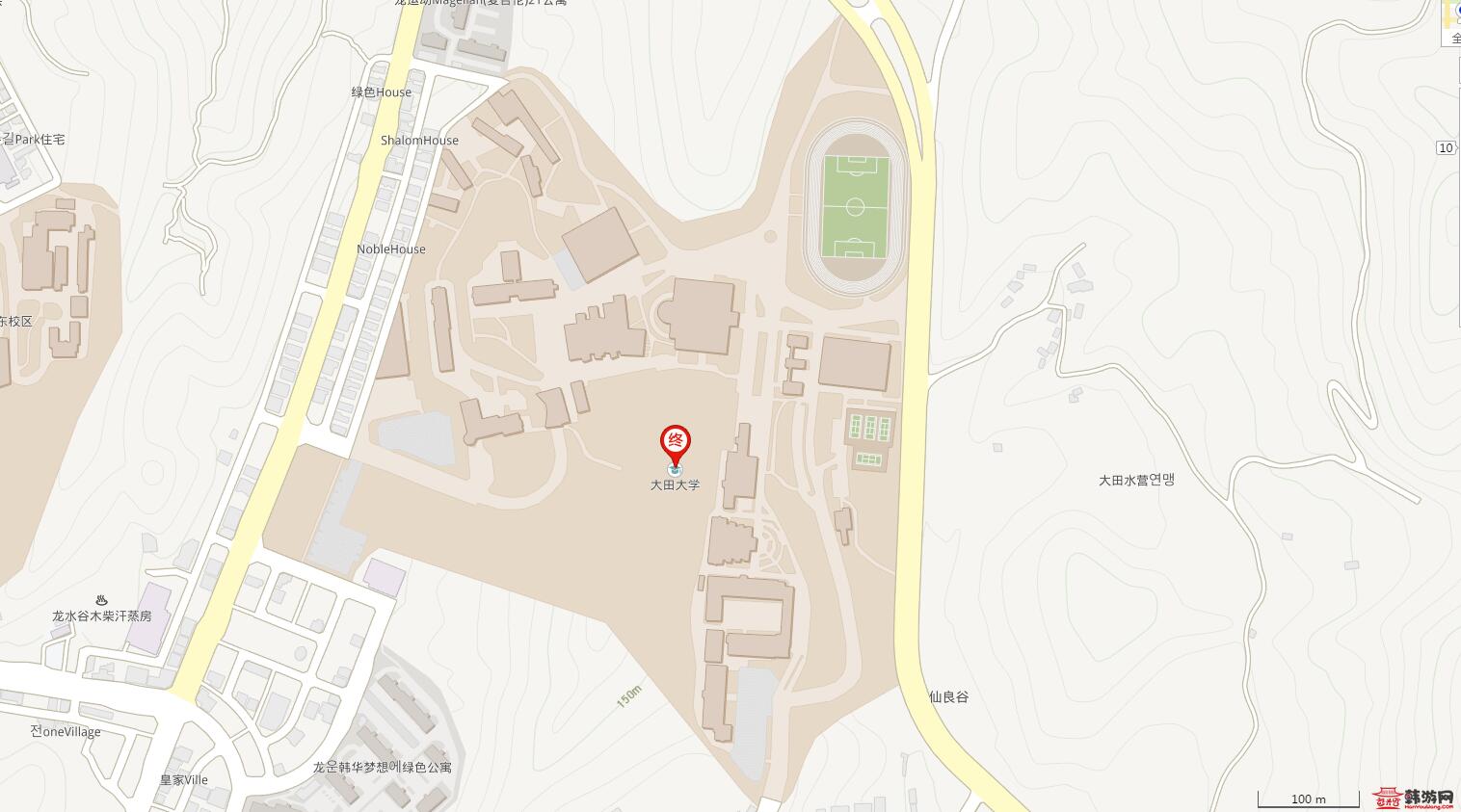 大田大学地理位置图 大田大学地理位置图