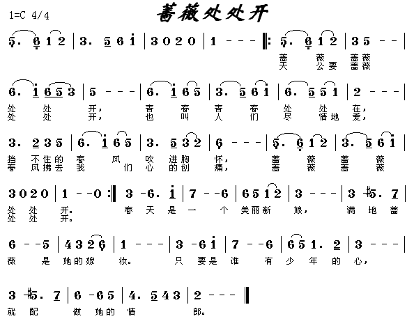 蔷薇处处开 蔷薇处处开