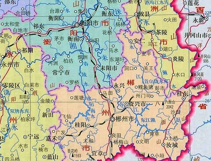 耒水地理位置及走向 耒水地理位置及走向