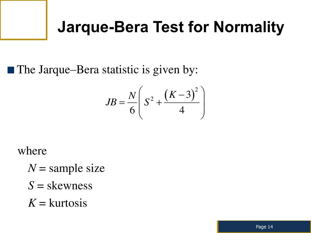Jarque-Bera检验 Jarque-Bera检验