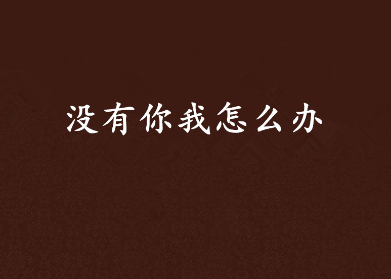 没有你我怎幺办 没有你我怎幺办