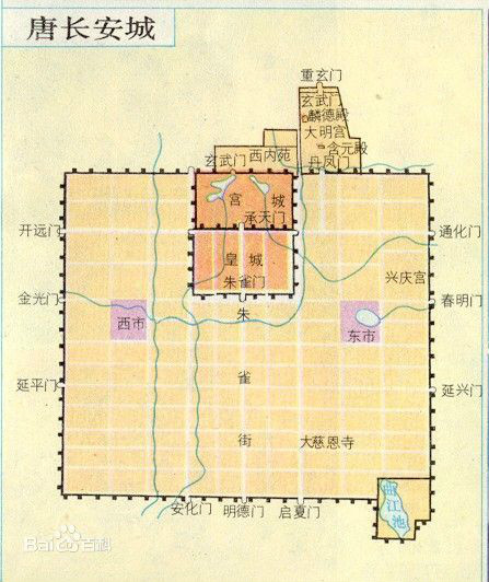 唐长安图 唐长安图