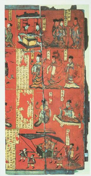 司马金龙墓漆画题字 司马金龙墓漆画题字