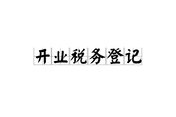 开业税务登记 开业税务登记