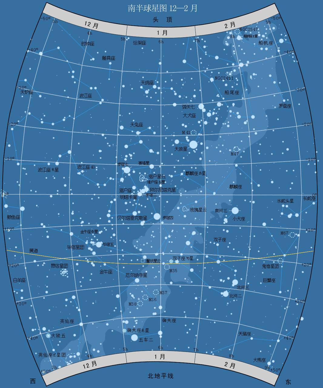 卫星上拍摄的南半球星图 卫星上拍摄的南半球星图