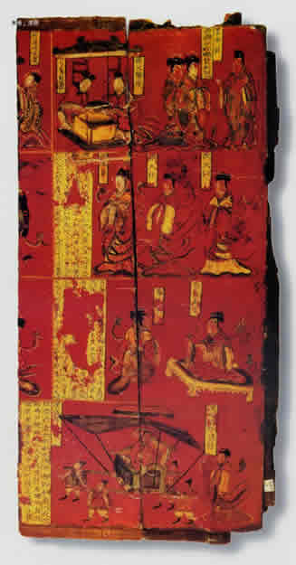 司马金龙墓漆屏风画 司马金龙墓漆屏风画