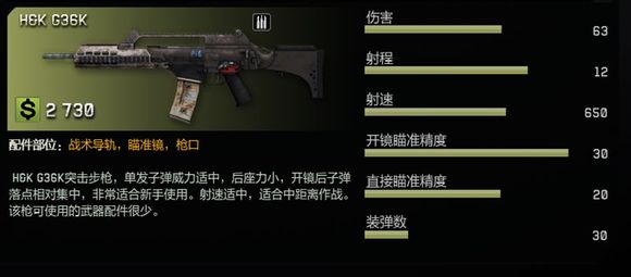 G36K属性图