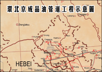环北京成品油管道工程示意图 环北京成品油管道工程示意图