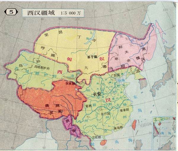 西汉疆域图 西汉疆域图