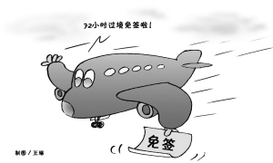 过境免签政策(漫画) 过境免签政策(漫画)