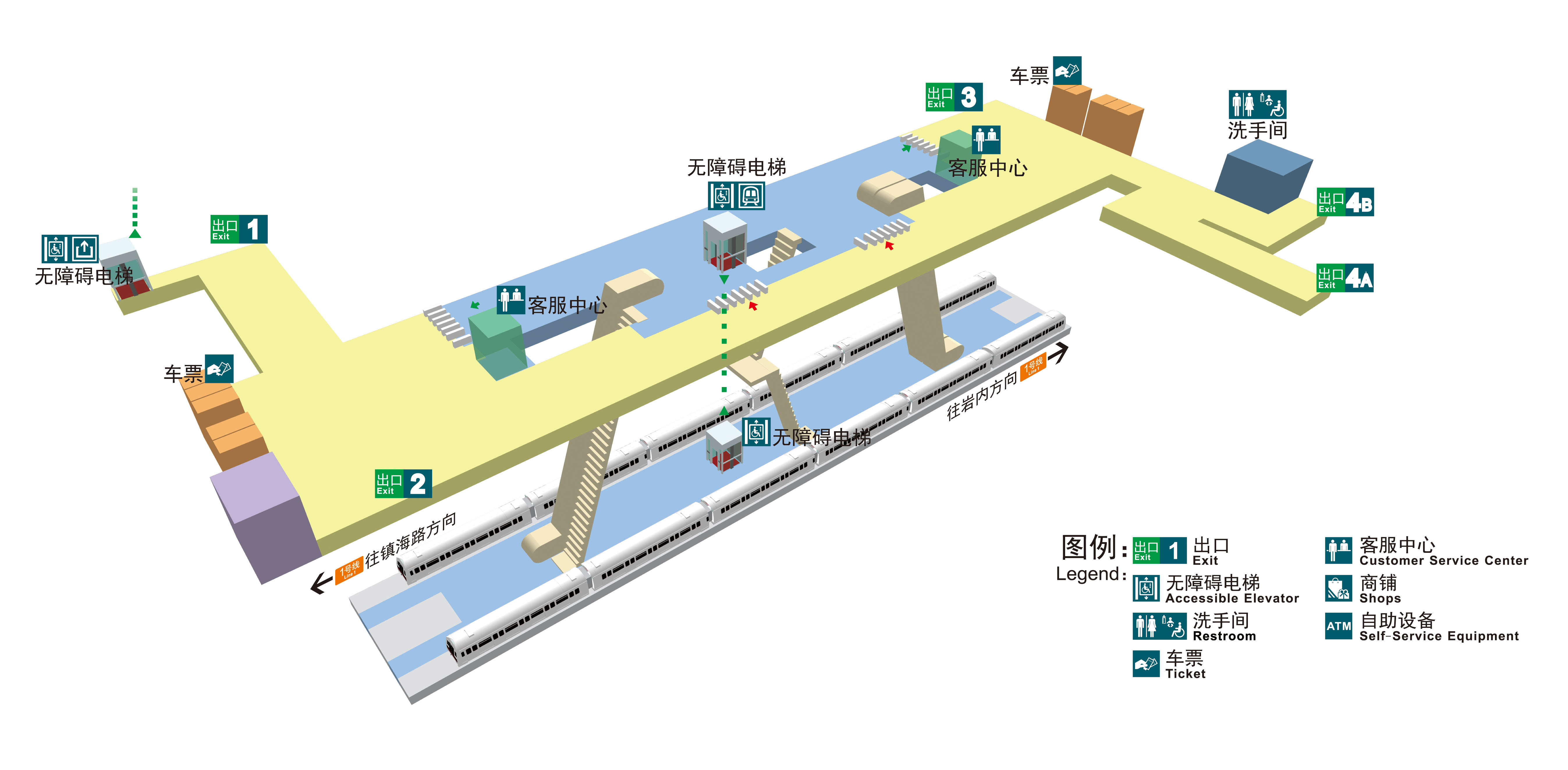 塘边站平面图 塘边站平面图