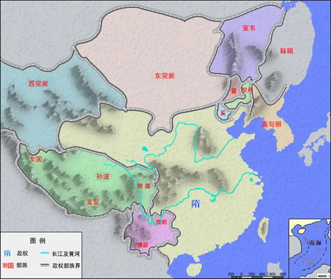 隋朝疆域 隋朝疆域
