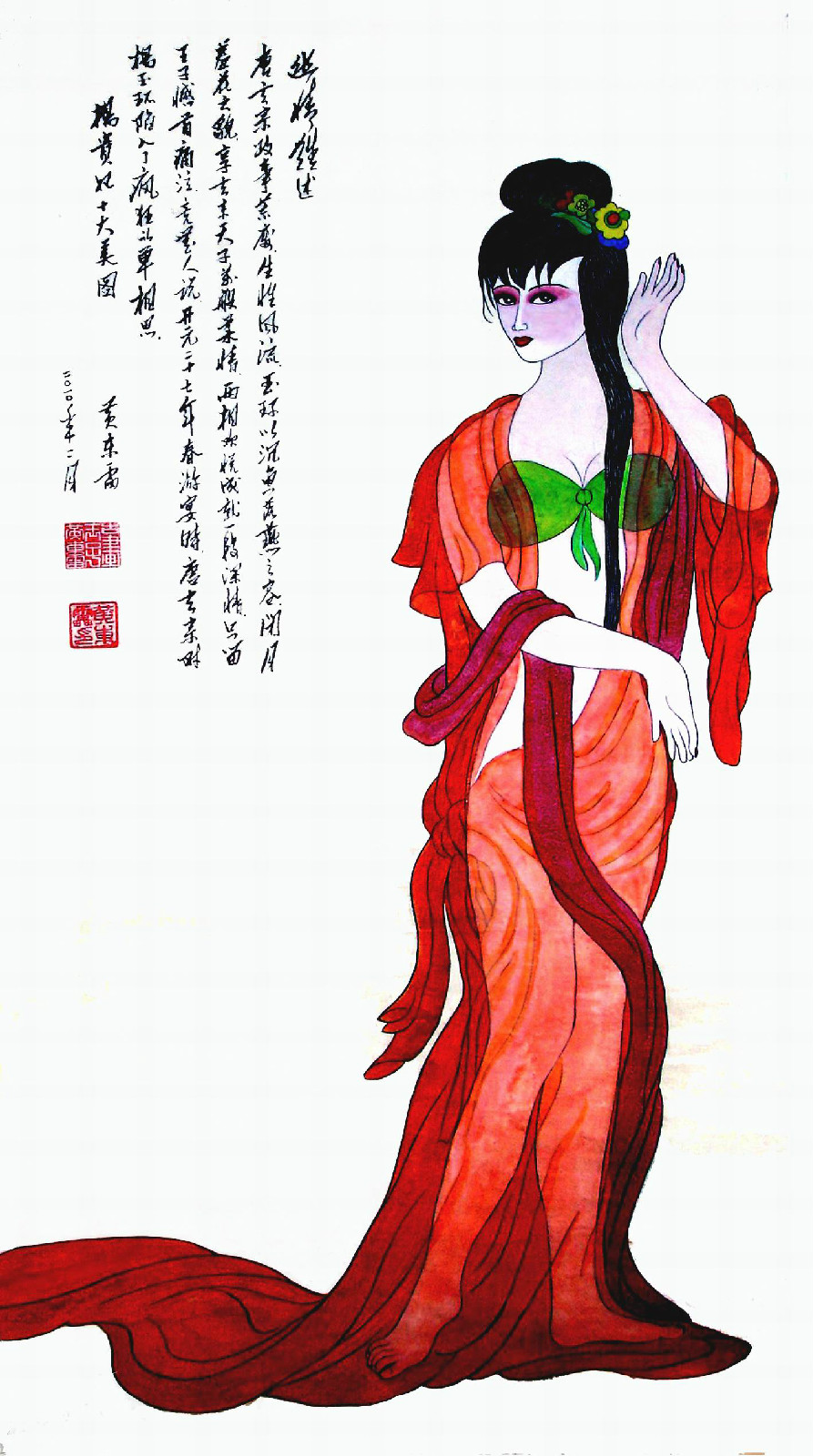 黄东雷工笔画作品《杨贵妃十大美图》 黄东雷工笔画作品《杨贵妃十大美图》