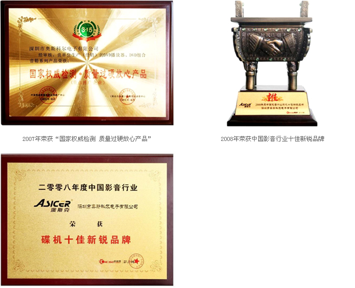 荣誉奖项 荣誉奖项