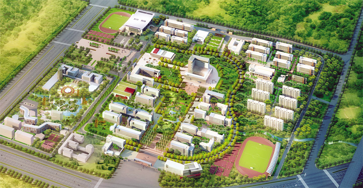 校区规划图。分一期、二期建设完成 校区规划图。分一期、二期建设完成