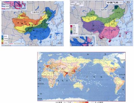 世界人口密度分布图 世界人口密度分布图