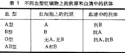 ABO血型系统 ABO血型系统