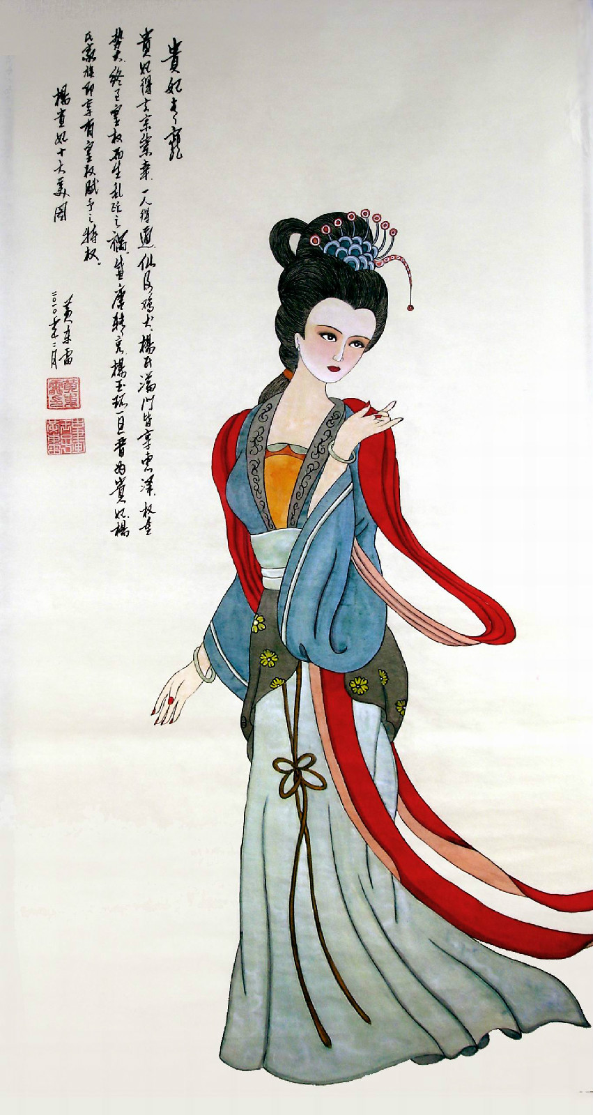 黄东雷工笔画作品《杨贵妃十大美图》 黄东雷工笔画作品《杨贵妃十大美图》
