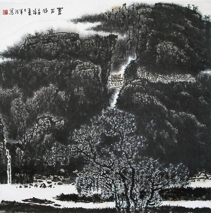 王军河 山水作品 屋漏痕 王军河 山水作品 屋漏痕