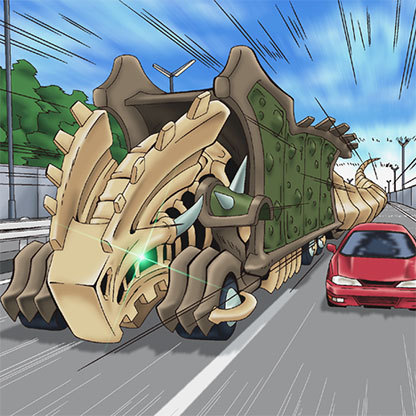 古生代化石机械 骷髅大卡车 古生代化石机械 骷髅大卡车
