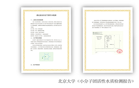 小分子团活性水质检测报告 小分子团活性水质检测报告