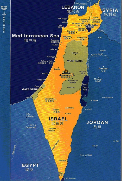 巴勒斯坦地区地图 巴勒斯坦地区地图