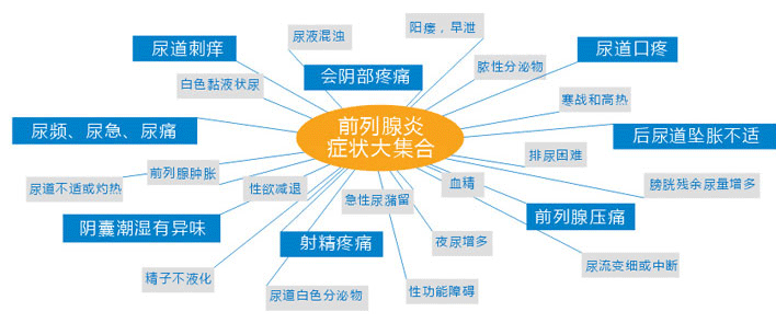 前列腺疾病症状示意图 前列腺疾病症状示意图