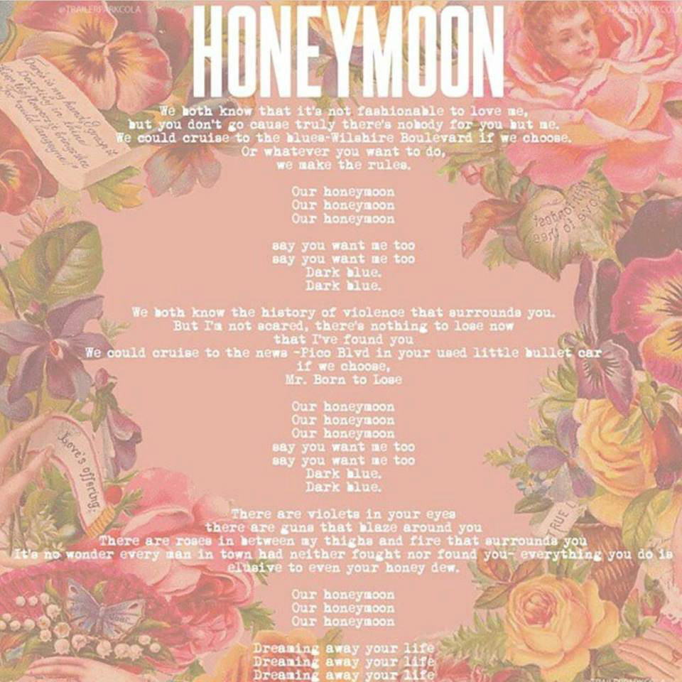 Honeymoon(拉娜·德雷个人单曲) Honeymoon(拉娜·德雷个人单曲)