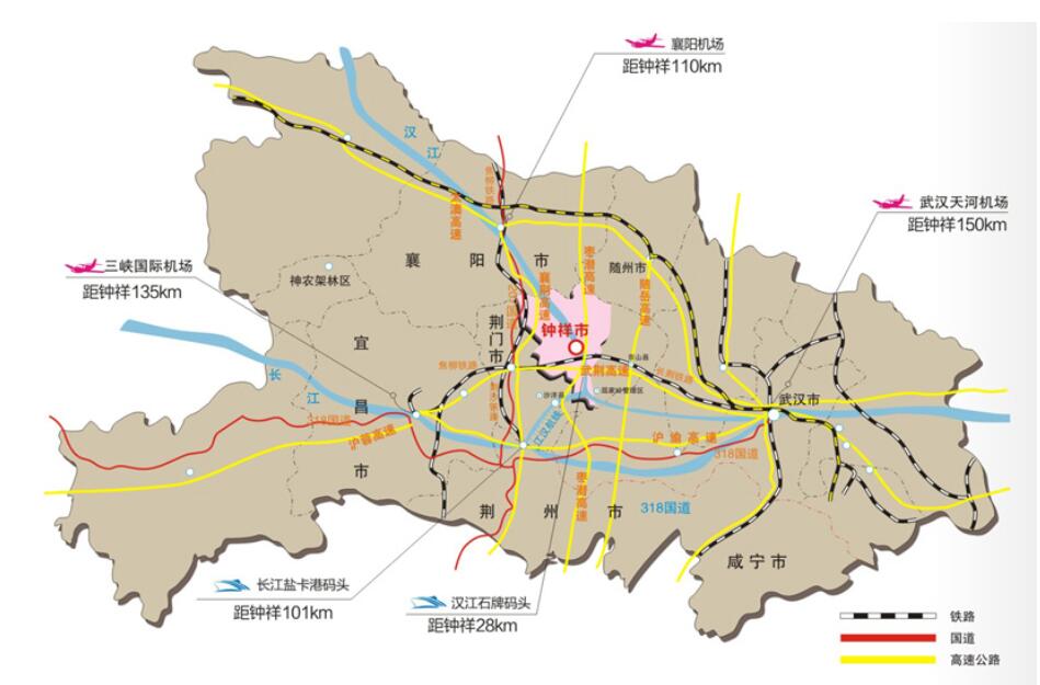 钟祥市交通区点阵图 钟祥市交通区点阵图