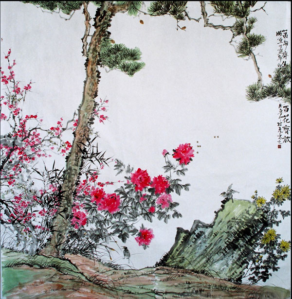百花齐放248cm×129cm×2 百花齐放248cm×129cm×2