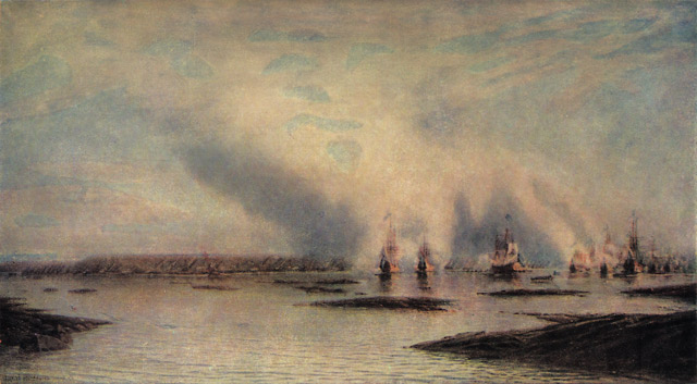 甘古特海战油画 甘古特海战油画