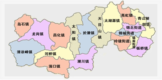 天目山镇在杭州市临安区的位置 天目山镇在杭州市临安区的位置