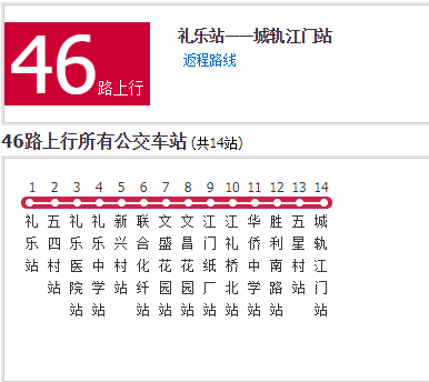 江门公交46路 江门公交46路