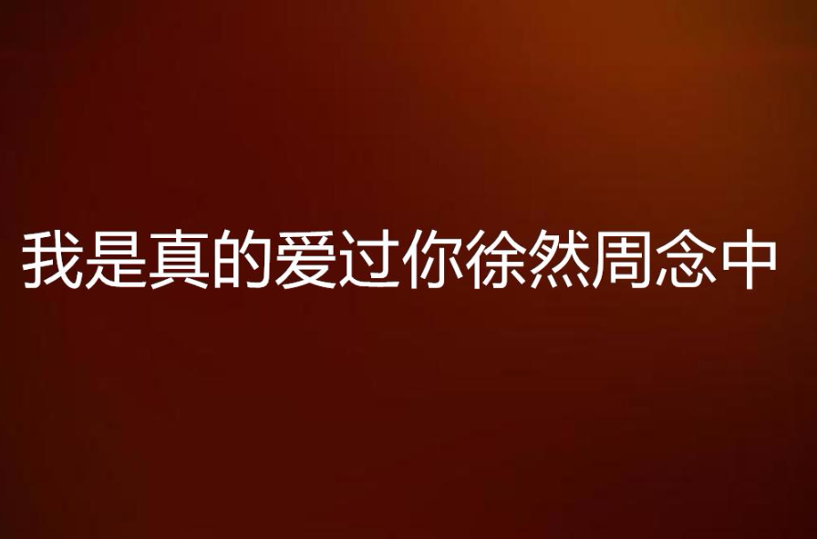 我是真的爱过你徐然周念中