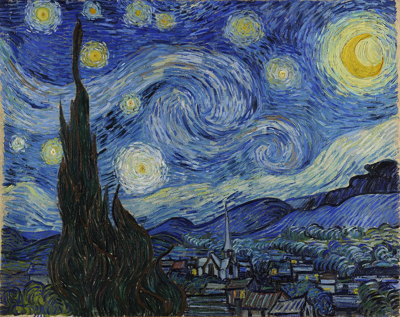 《星夜》梵谷 《星夜》梵谷