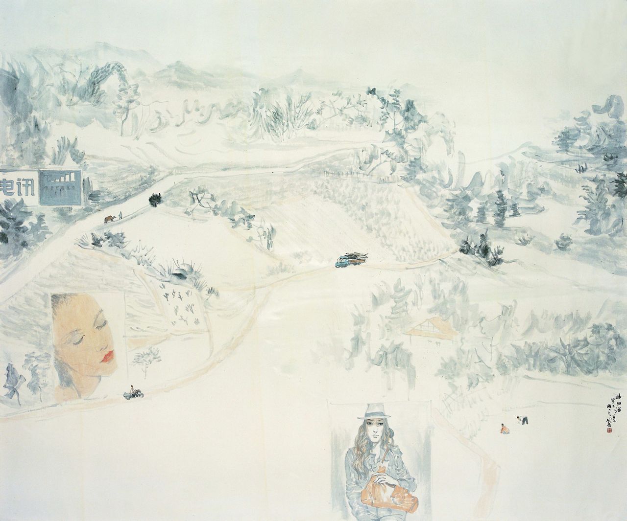 《牛田羊》,2013,200×220cm 《牛田羊》,2013,200×220cm