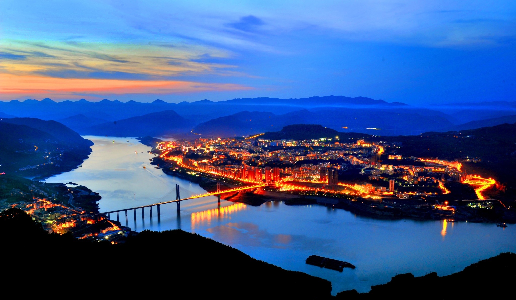 云阳县夜景 云阳县夜景